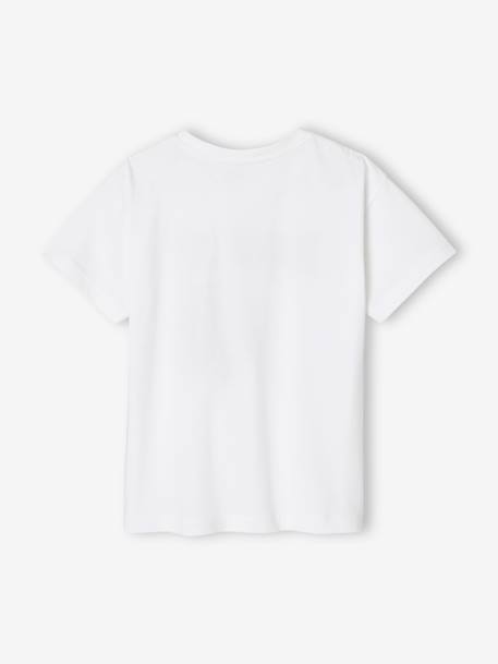 T-shirt motif basket détails en relief garçon écru 2 - vertbaudet enfant 