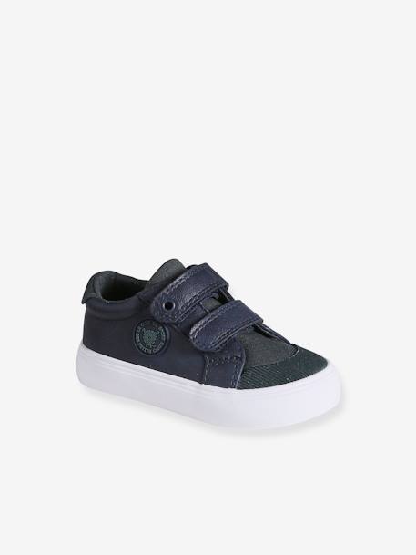 Baskets bébé garçon synthétique à scratchs marine 1 - vertbaudet enfant 