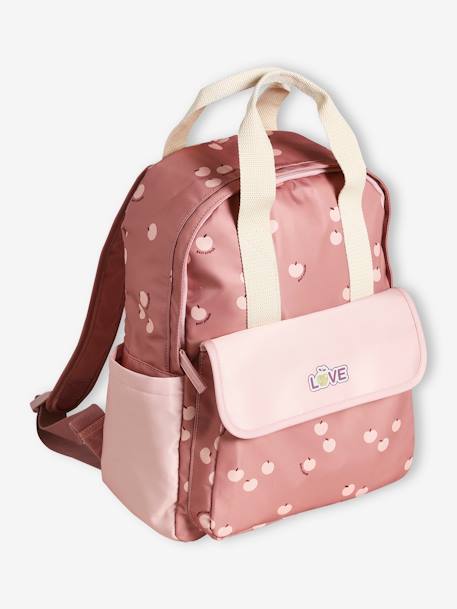 Sac à Dos Enfant RPLIFE - Design Escargots Et Cœurs Rose, Mini Sac D'école Pour 3-8 Ans, Bretelles Réglables