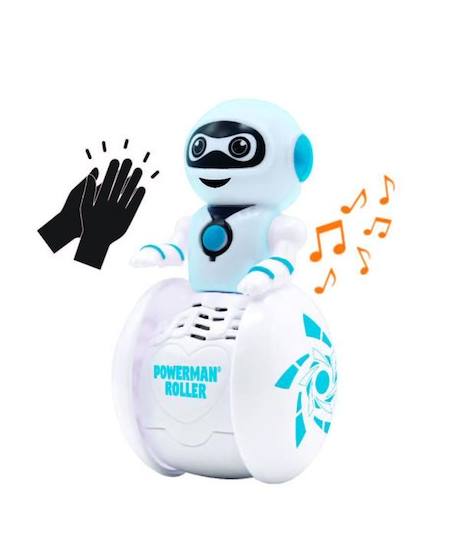 POWERMAN® Roller – Mon Robot culbuto, Effets sonores et Lumineux BLANC 4 - vertbaudet enfant 