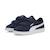 Basket Cuir Junior Puma Smash - Marine/Blanc BLEU 2 - vertbaudet enfant 