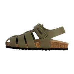 -Sandales Cuir Geox Gita - Militaire