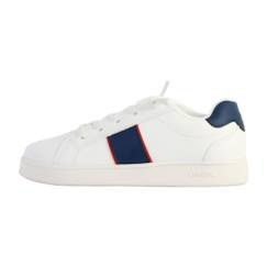 Chaussures-Chaussures fille 23-38-Basket à Lacets Geox Eclyper - Blanc / Marine