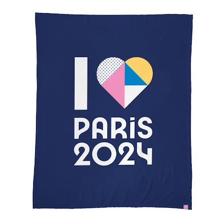 Plaid polaire imprimé, PARIS 2024 JO OLY COEUR BLEU 1 - vertbaudet enfant 