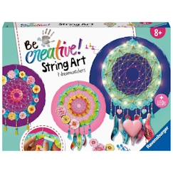 -Be Creative String Art Maxi, Dreamcatchers, 7 attrape-rêves, Création objets, Loisir créatif, Dès 8 ans, 18235, Ravensburger
