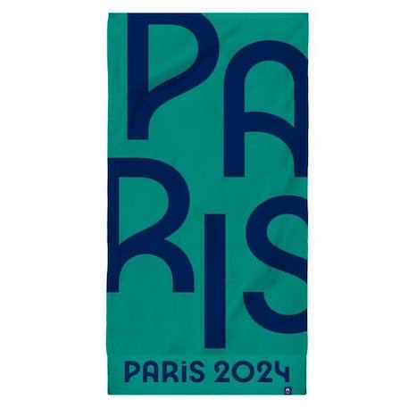 Serviette jacquard 100% coton PARIS 2024 JO OLY COLORS, Taille : 70x133 cm BLEU 2 - vertbaudet enfant 