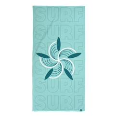 Linge de maison et décoration-Linge de bain-Drap de plage imprimé 100% coton PARIS 2024 JO OLY SURF, Taille : 75x150 cm