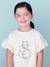 Tee-shirt romantique en coton bio fille écru+marine 1 - vertbaudet enfant 