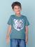 Tee-shirt garçon motif à sequins réversibles blanc+bleu nuit+bleu océan+écru+vert d'eau 28 - vertbaudet enfant 