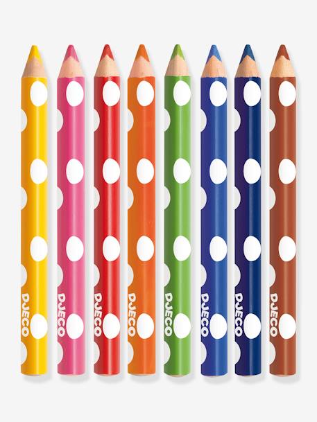 8 crayons de couleurs pour les petits - DJECO multicolore 1 - vertbaudet enfant 
