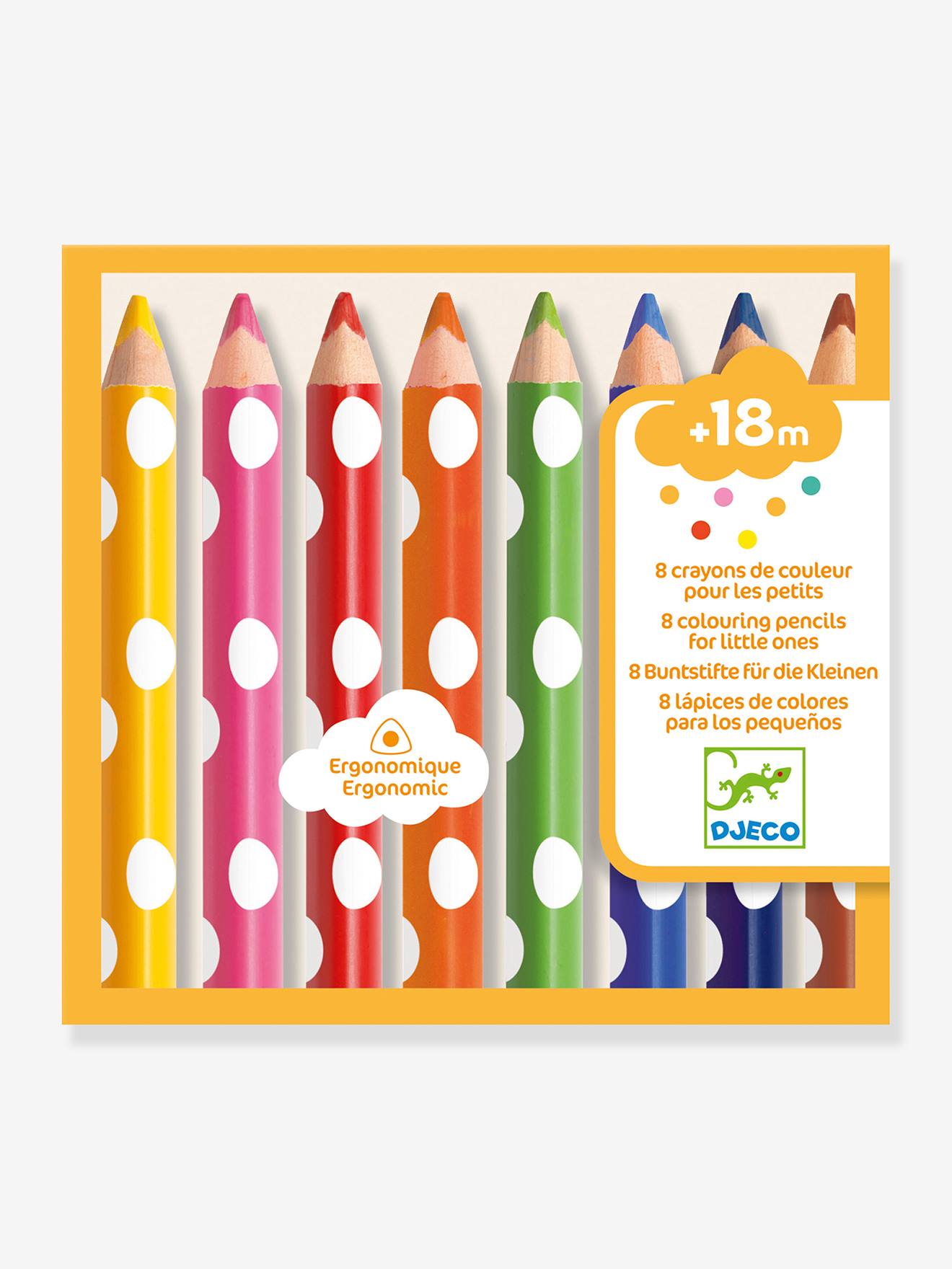 16 Crayons Jumbo Non Toxiques Pour Enfants 1-3 Ans Et 4-8 Ans - Lavables, Gros Diamètre, Coffret Transportable - 8