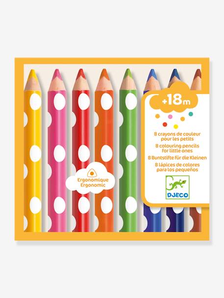8 crayons de couleurs pour les petits - DJECO multicolore 1 - vertbaudet enfant 