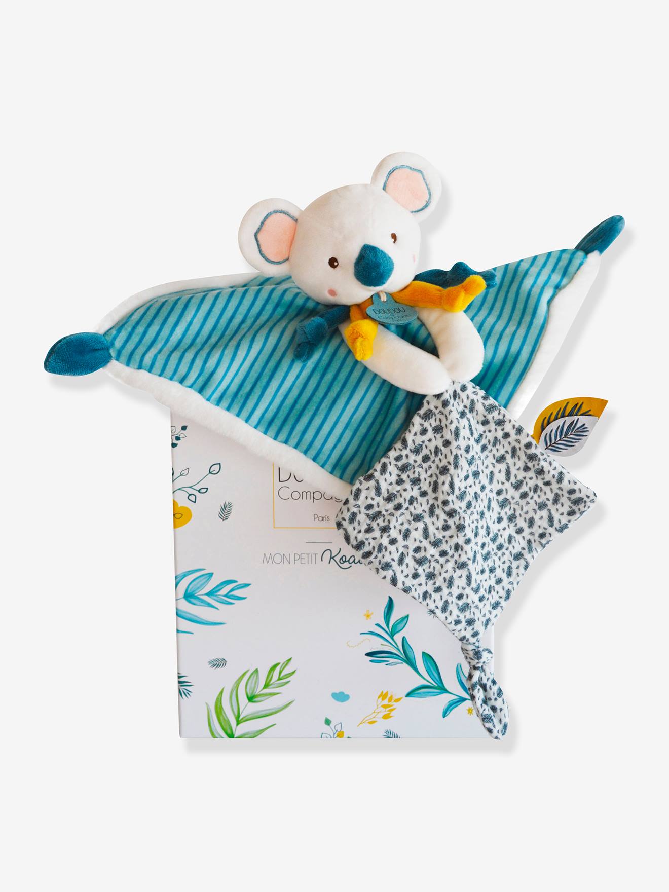 Peluche Animal De Compagnie Vertbaudet + Accessoires En Bois FSC® – Bleu, Jouet D'éveil Pour Enfants - 3