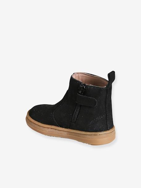 Bottines bébé cuir zippées noir 3 - vertbaudet enfant 