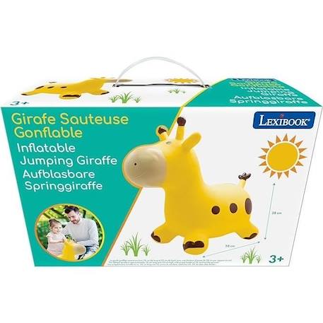Girafe sauteuse gonflable - Lexibook - 45 cm H - Pompe manuelle incluse - Dés 3 ans JAUNE 4 - vertbaudet enfant 