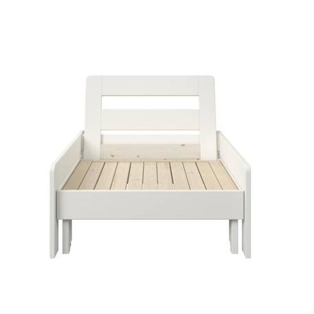 Fauteuil convertible en lit avec coussins en pin blanc 75x190 Basile BLANC 4 - vertbaudet enfant 