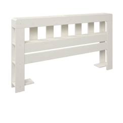 Chambre et rangement-Chambre-Lit bébé, lit enfant-Tête de lit palette en pin blanc 140x200 Siméon