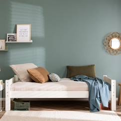 Chambre et rangement-Lit avec sommier en pin blanc 120x200 Octave