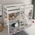 Lit mezzanine avec bureau en pin blanc 90x200 Basile BLANC 2 - vertbaudet enfant 