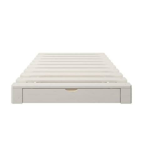 Lit palette avec tête de lit en pin blanc 120x200 Siméon BLANC 3 - vertbaudet enfant 