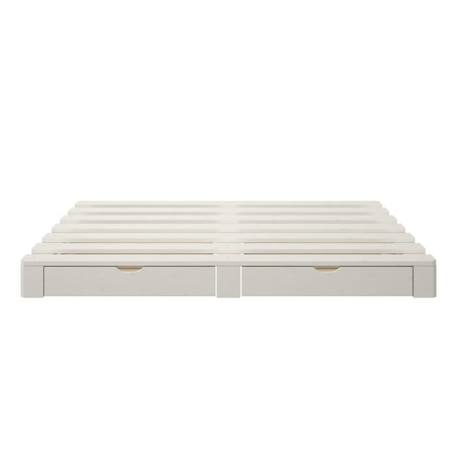 Lit palette avec tiroirs en pin blanc 140x200 Siméon BLANC 4 - vertbaudet enfant 