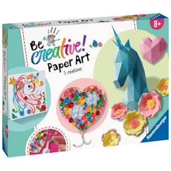 -Be Creative Paper Art Maxi Origami, Pliage 3D, Quilling, 9 réalisations, Création objets, Loisir créatif, Dès 8 ans 18236, Ravensb