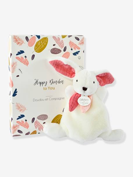 Happy doudou plat 17cm - DOUDOU ET COMPAGNIE boho rose+pop bleu+wild beige 1 - vertbaudet enfant 