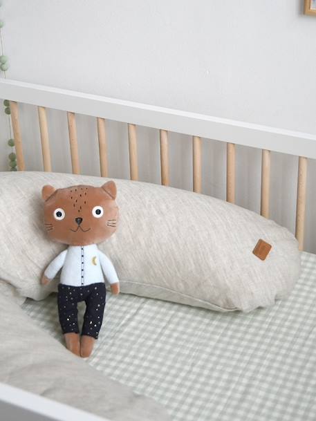 Coussin de maternité et d'allaitement Big Flopsy Brique+cacao+Gris chiné+Lin+marron imprimé+vert 12 - vertbaudet enfant 