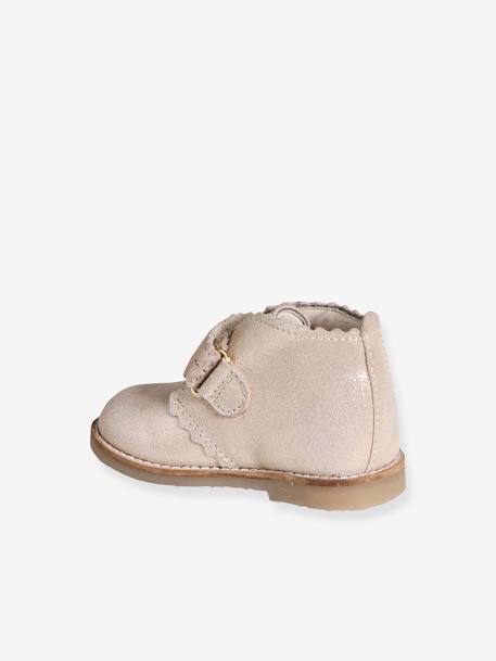 Bottines bébé fille à scratchs or 3 - vertbaudet enfant 
