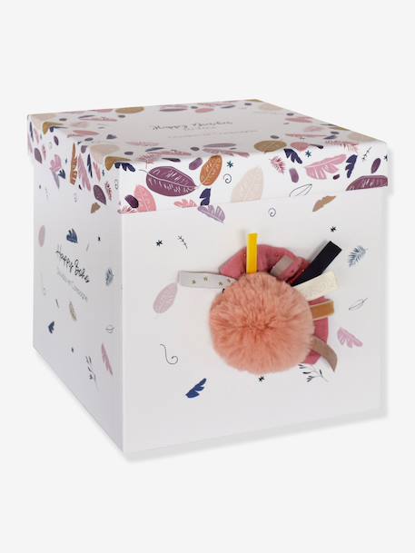 Happy doudou pantin 25cm - DOUDOU ET COMPAGNIE beige+bois de rose 11 - vertbaudet enfant 