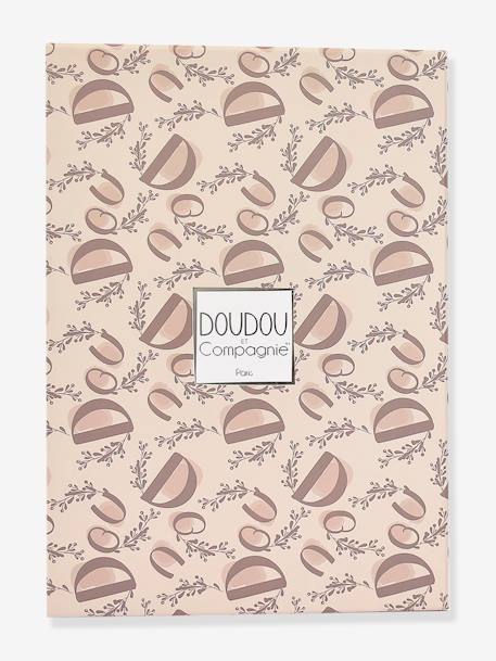 Doudou lapin - DOUDOU ET COMPAGNIE beige sable+rose+vert sauge 3 - vertbaudet enfant 
