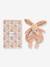 Doudou lapin - DOUDOU ET COMPAGNIE beige sable+rose+vert sauge 1 - vertbaudet enfant 