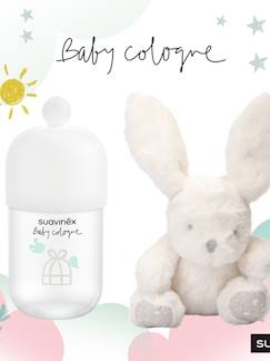 Puériculture-Toilette de bébé-Coffret Baby cologne Sense + doudou lapin SUAVINEX