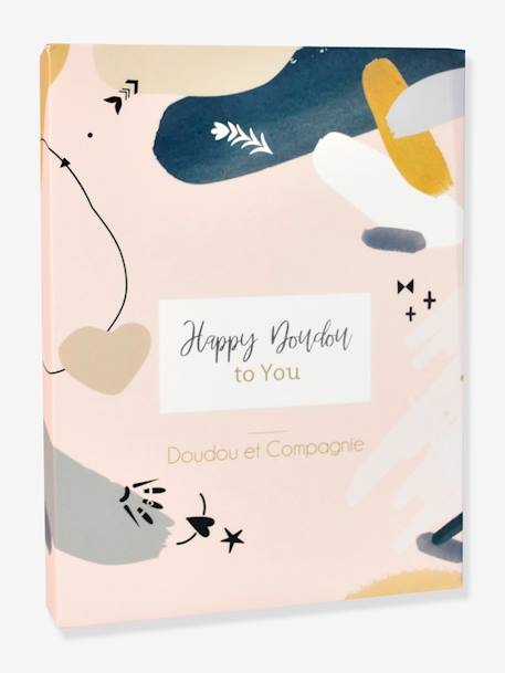 Happy doudou plat 17cm - DOUDOU ET COMPAGNIE boho rose+pop bleu+wild beige 8 - vertbaudet enfant 