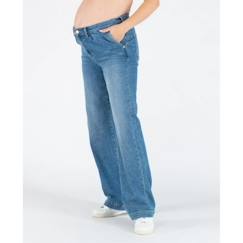 Vêtements de grossesse-Jean-Jean de grossesse wide leg Kelly mid blue