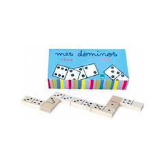 Jouet-Jeux de société-Jeux classiques et de réflexion-Dominos en bois - VILAC - Coffret à rayures - Mixte - A partir de 3 ans - Enfant - Vert