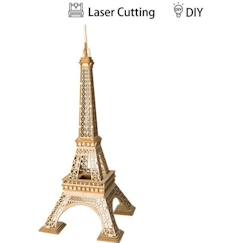Jouet-Maquette en bois - La Tour Eiffel - 121 pièces - ROBOTIME - Jaune - A monter soi-même - Enfant