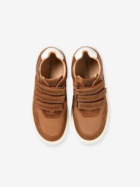 Baskets enfant garçon cuir à scratchs marron 4 - vertbaudet enfant 