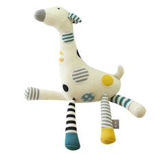 Jouet-Peluche - SEVIRA KIDS - Girafe en tricot - Rose - Bébé - 38 cm x 19 cm