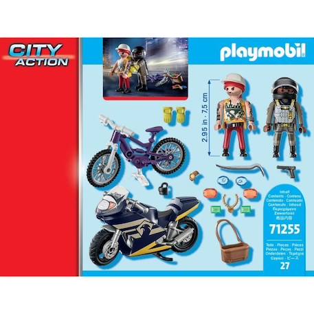 PLAYMOBIL - 71255 - City Action - Starter Pack Agent et voleur BLEU 6 - vertbaudet enfant 