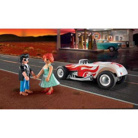 PLAYMOBIL - City Life - Voiture vintage avec couple - Classic Car 50's BLEU 5 - vertbaudet enfant 