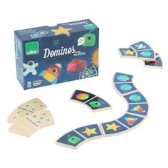 Jouet-Jeux de société-Dominos en bois - Vilac - Dans les étoiles - Réversibles - Pour enfants dès 2 ans