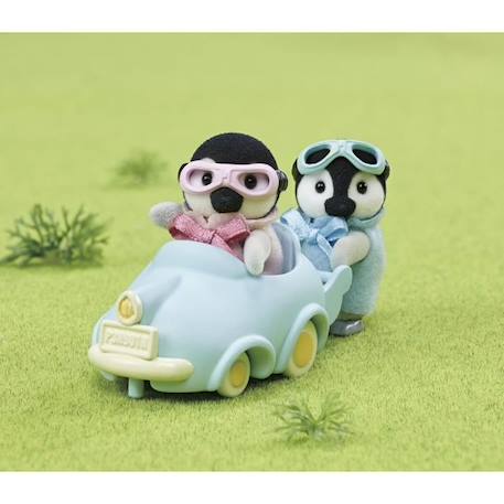 Poupée - SYLVANIAN FAMILIES - Les jumeaux Pingouin - Voiture et lunettes - Articulés BLANC 3 - vertbaudet enfant 