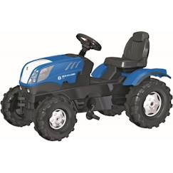 Jouet-Tracteur à pédales Rolly Toys - RollyFarmtrac New Holland - Bleu - Pour enfant à partir de 8 ans