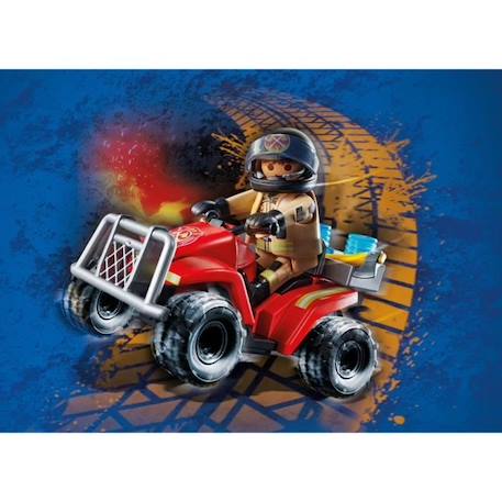 PLAYMOBIL - 71090 - Pompier et quad - Enfant 4 ans - Playmobil City Action - Plastique - Bleu ROUGE 2 - vertbaudet enfant 