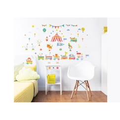 Linge de maison et décoration-Décoration-56 Stickers enfants Cirque Walltastic