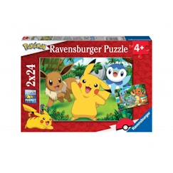 Jouet-Jeux éducatifs-Puzzle 2x24p Pikachu et ses amis - Ravensburger - Dessins animés et BD - Mixte