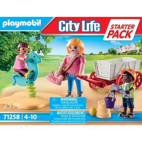 PLAYMOBIL - 71258 - Dollhouse La Maison Traditionnelle - Starter Pack - Nourrice avec enfants BLEU 5 - vertbaudet enfant 