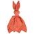 Doudou plat Lapin personnalisable Jeanne - Sevira Kids - Terracotta - Orange - Multicolore - 50 cm x 50 cm ORANGE 1 - vertbaudet enfant 