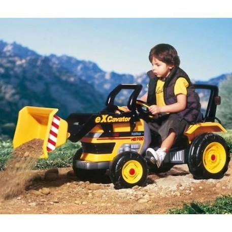 Tracteur à pédales - Maxi Excavator - PEG PEREGO JAUNE 2 - vertbaudet enfant 